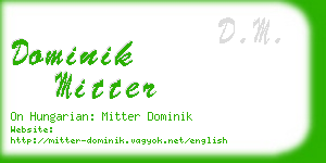 dominik mitter business card